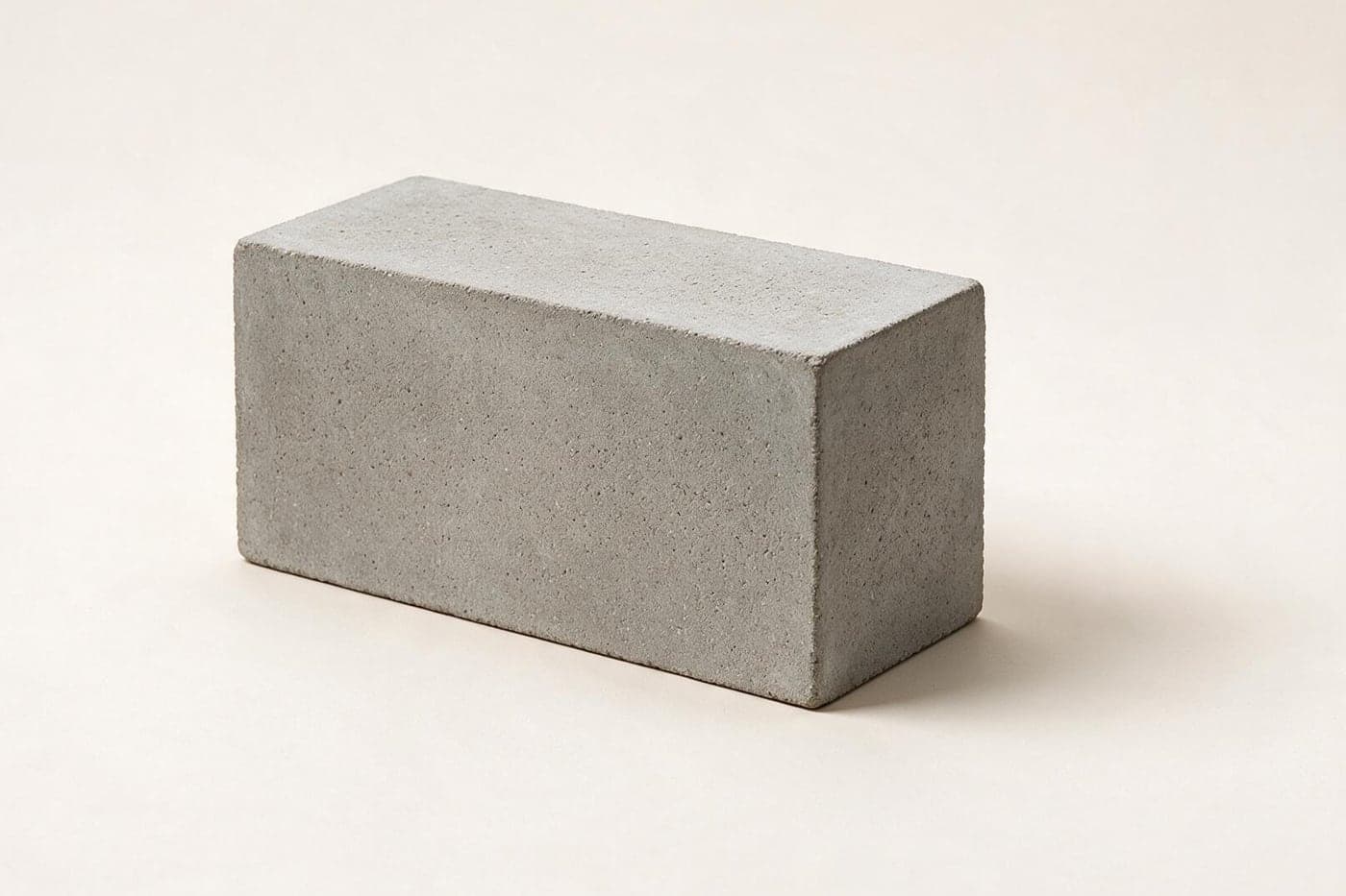 Maxi bricks, a grey concrete unit photographed against a plain backdrop